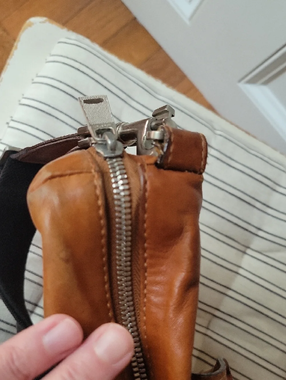 Jack Spade Brown Leather Briefcase Laptop Bag Shoulder Strap